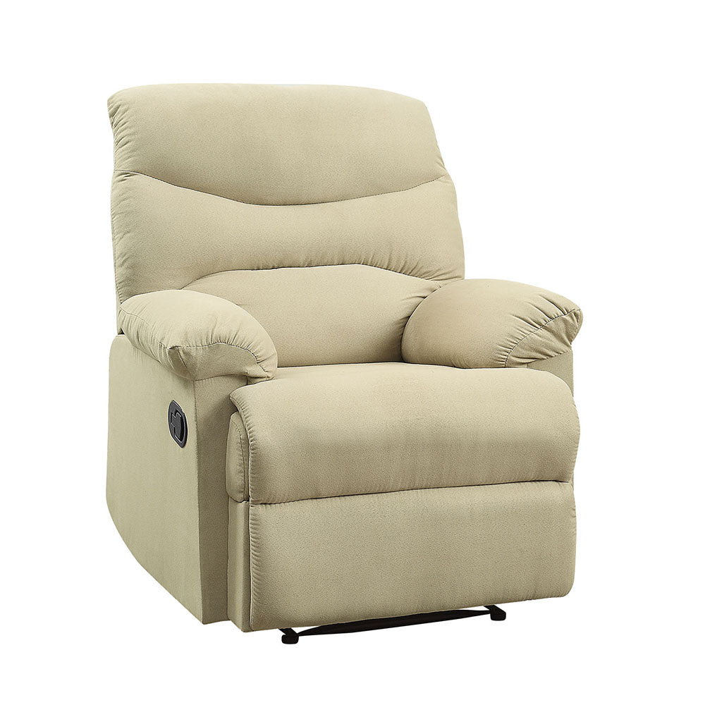 Arcadia Beige Microfiber Recliner