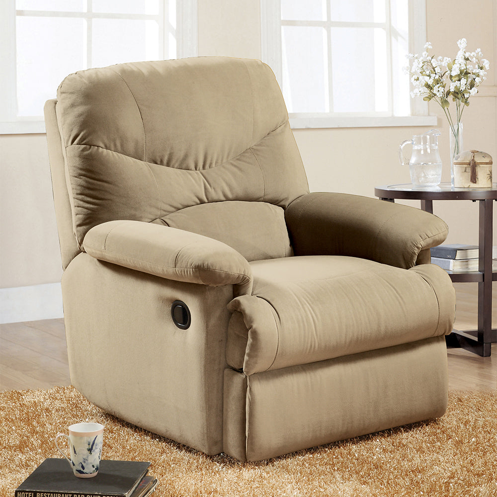 Arcadia Beige Microfiber Recliner