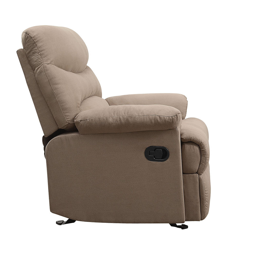 Arcadia Light Brown Microfiber Recliner