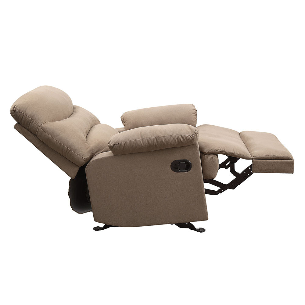 Arcadia Light Brown Microfiber Recliner