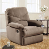 Arcadia Light Brown Microfiber Recliner