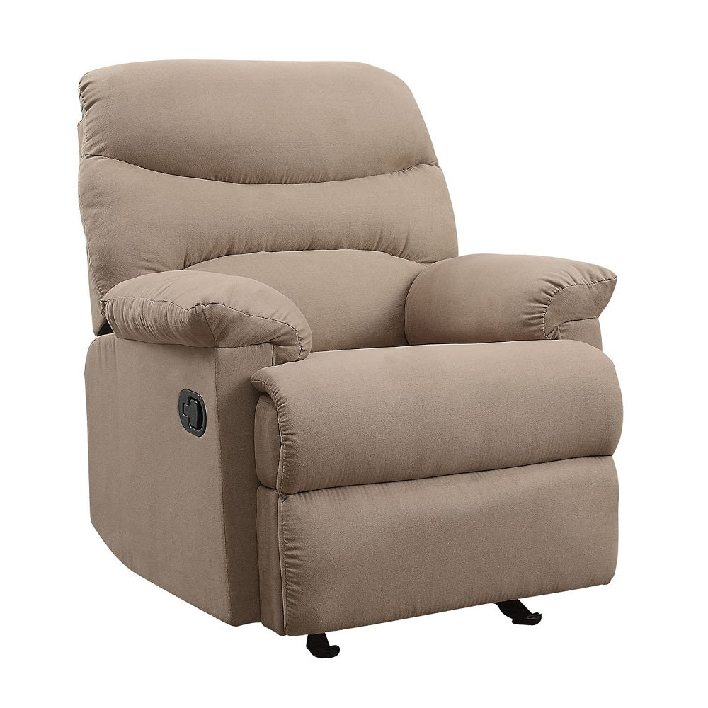 Arcadia Light Brown Microfiber Glider Recliner