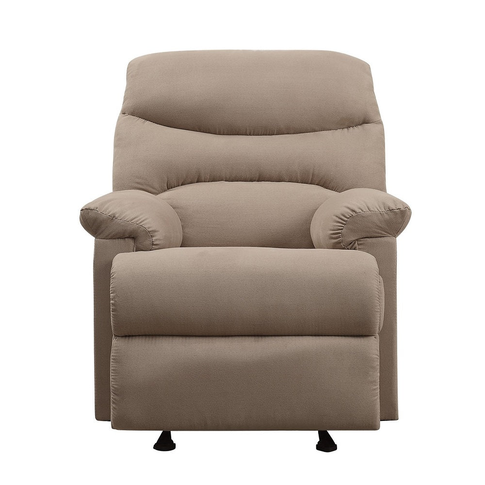 Arcadia Light Brown Microfiber Glider Recliner