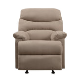 Arcadia Light Brown Microfiber Glider Recliner