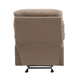 Arcadia Light Brown Microfiber Glider Recliner