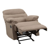 Arcadia Light Brown Microfiber Glider Recliner