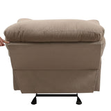 Arcadia Light Brown Microfiber Glider Recliner