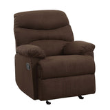 Arcadia Chocolate Microfiber Glider Recliner