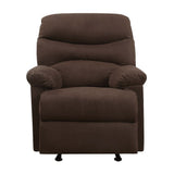 Arcadia Chocolate Microfiber Glider Recliner