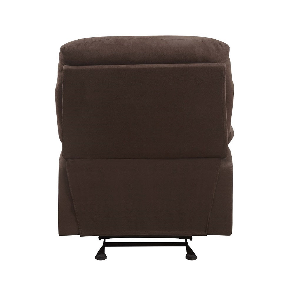 Arcadia Chocolate Microfiber Glider Recliner