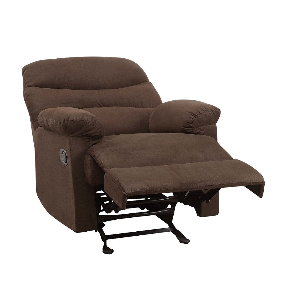 Arcadia Chocolate Microfiber Glider Recliner