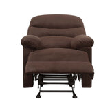 Arcadia Chocolate Microfiber Glider Recliner