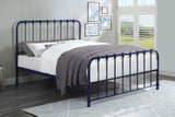 Bethany Blue Full Metal Platform Bed