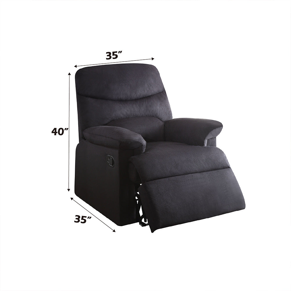 Arcadia Black Woven Fabric Recliner