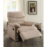 Arcadia Beige Woven Fabric Recliner