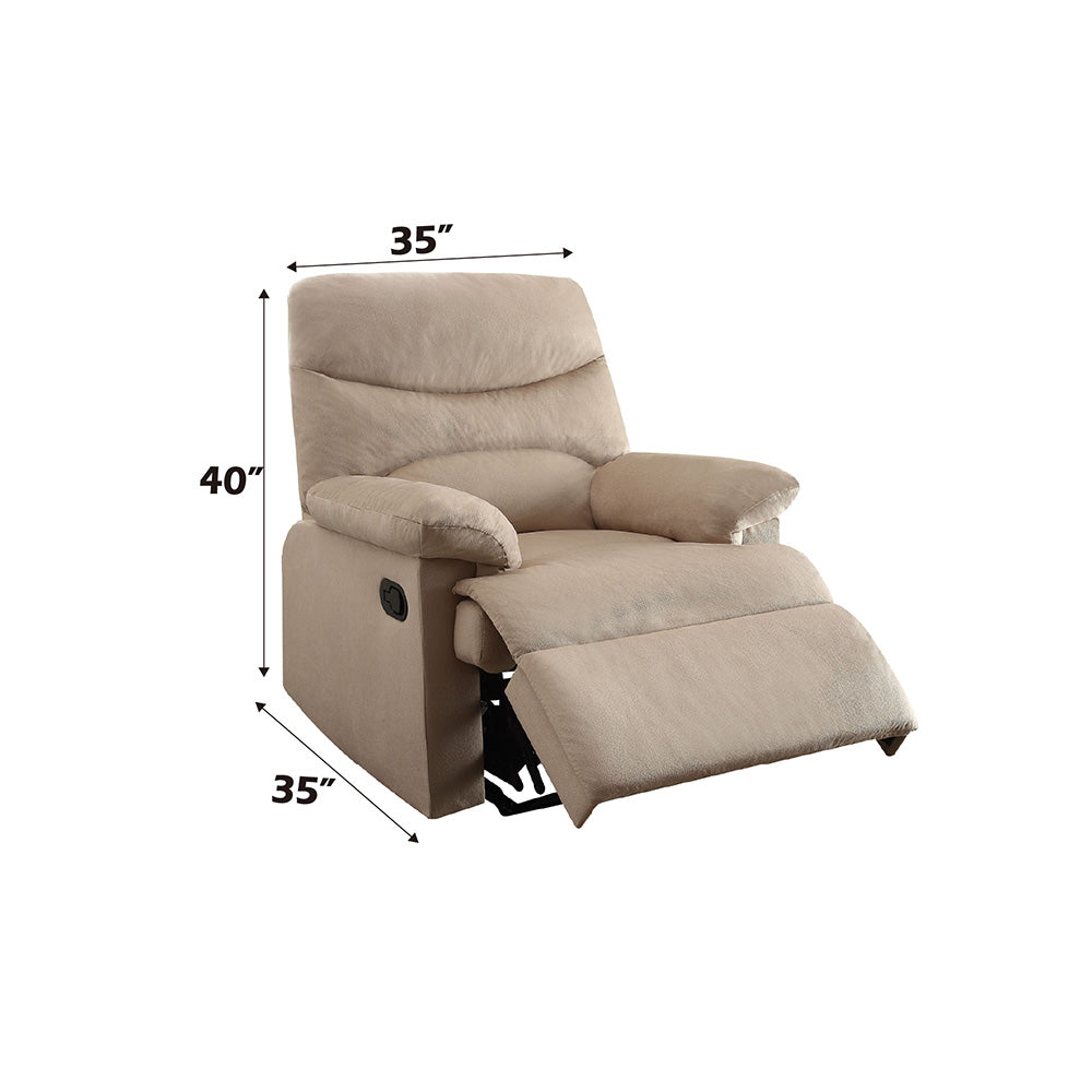 Arcadia Beige Woven Fabric Recliner