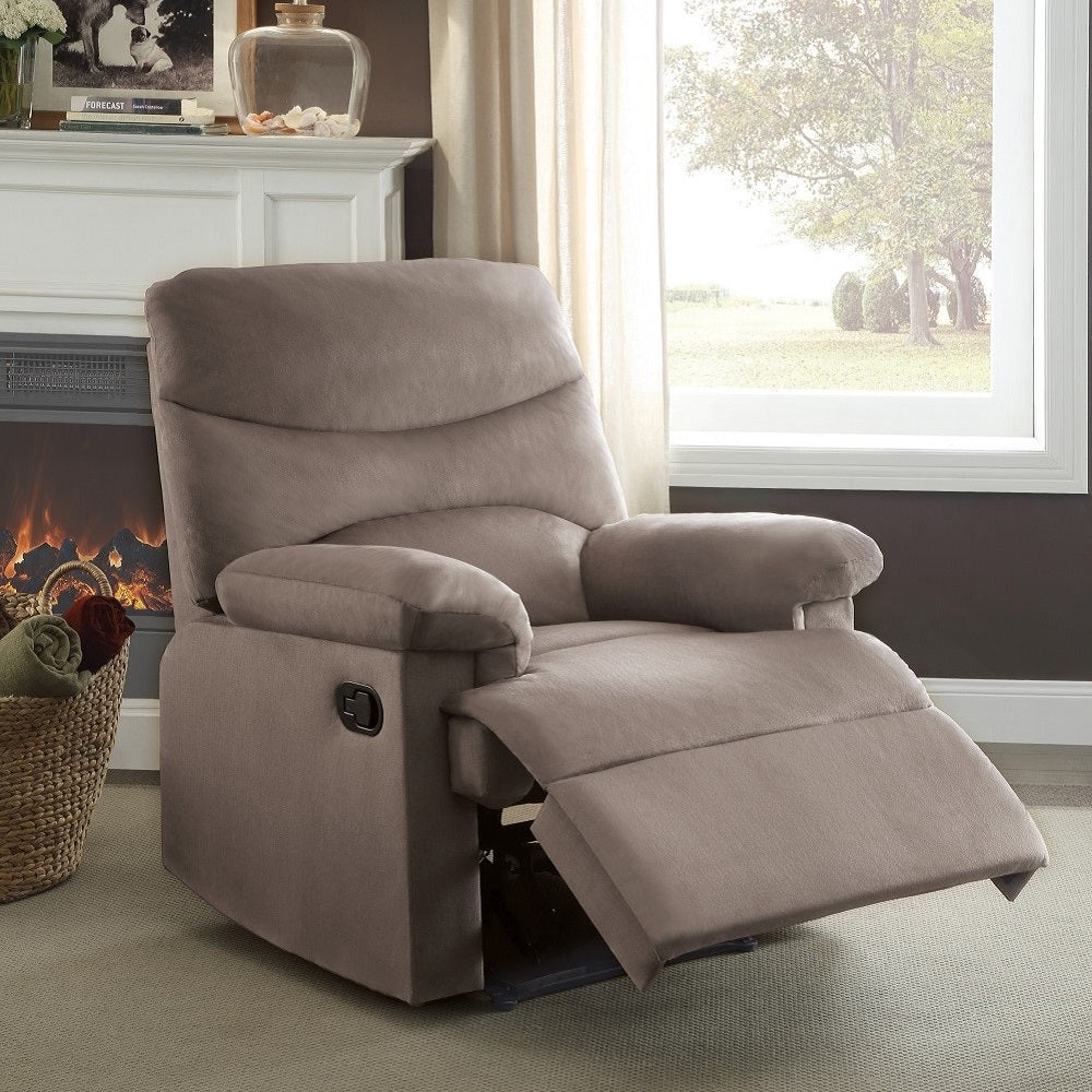 Arcadia Light Brown Woven Fabric Recliner