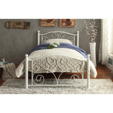 Pallina White Twin Metal Platfom Bed