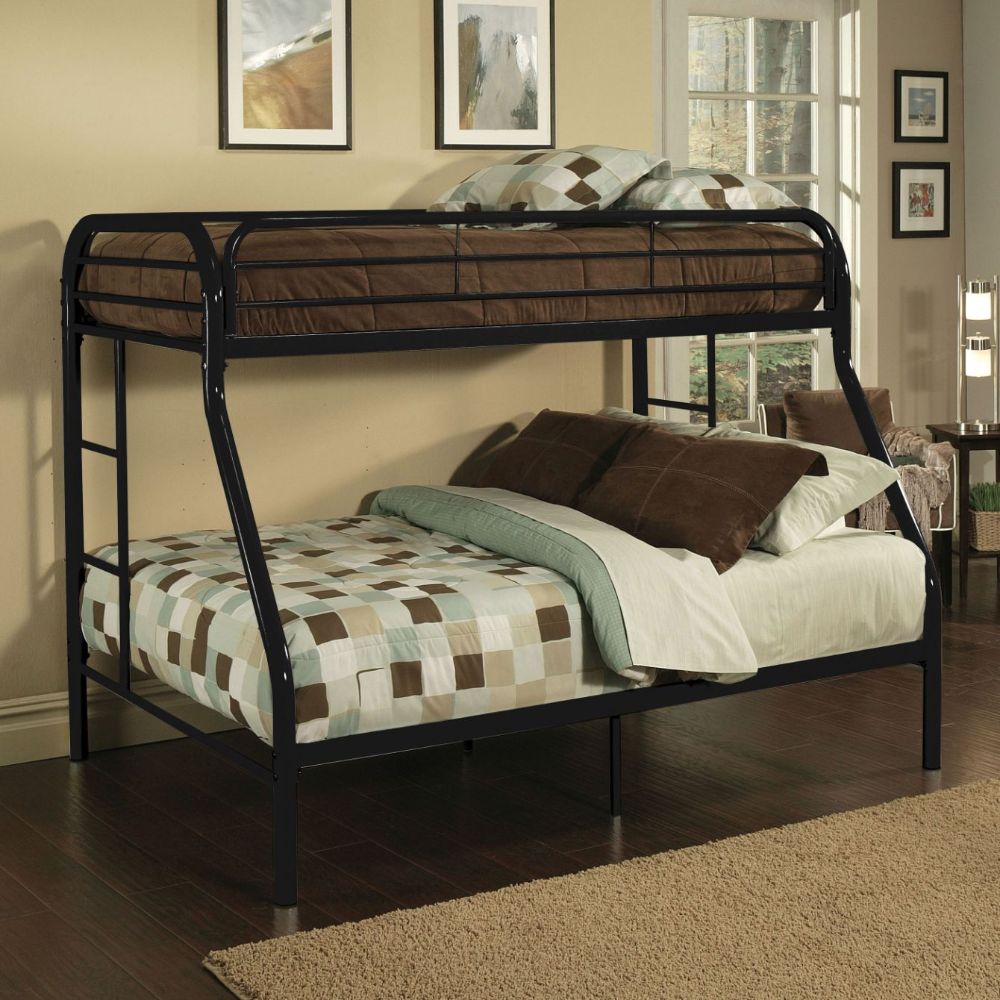 Tritan Black Finish Twin Xl/Queen Bunk Bed