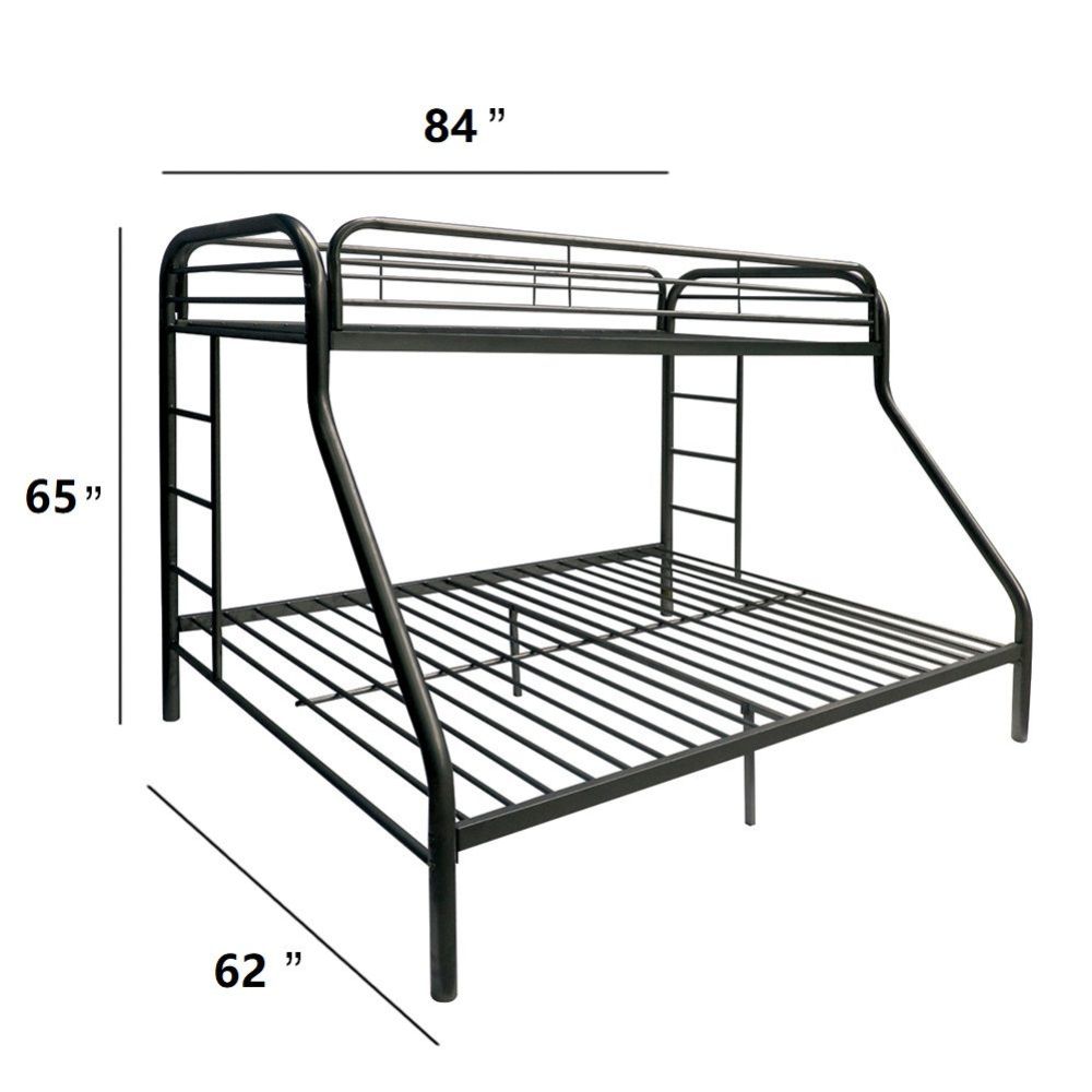 Tritan Black Finish Twin Xl/Queen Bunk Bed