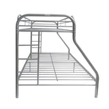 Tritan Silver Finish Twin Xl/Queen Bunk Bed