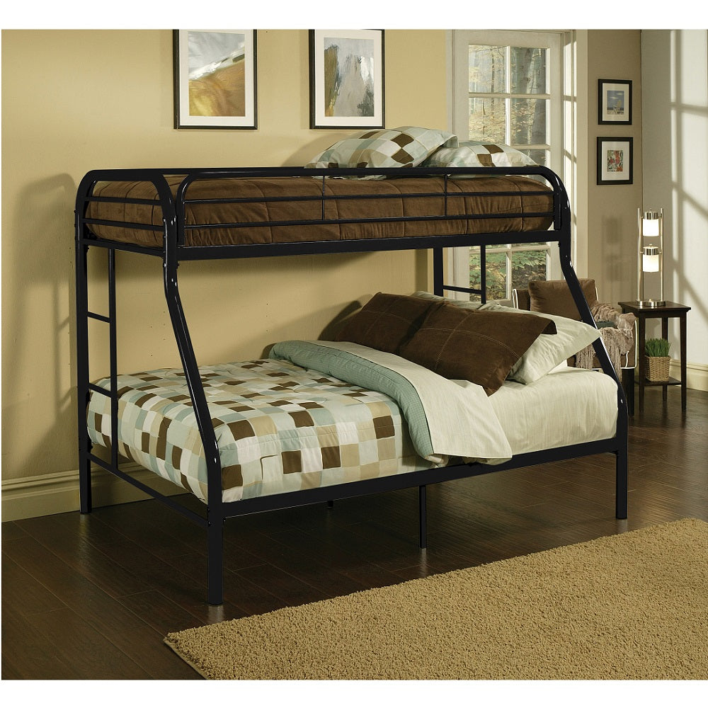 Tritan Black Finish Twin/Full Bunk Bed