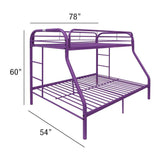 Tritan Purple Finish Twin/Full Bunk Bed