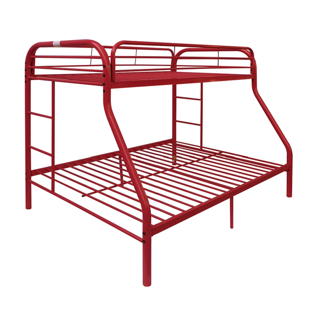 Tritan Red Finish Twin/Full Bunk Bed