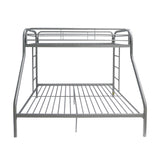 Tritan Silver Finish Twin/Full Bunk Bed