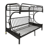 Eclipse Black Finish Twin/Full/Futon Bunk Bed