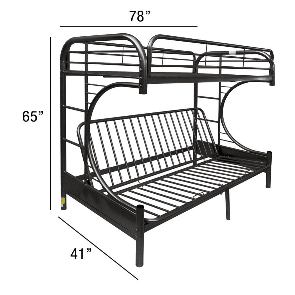 Eclipse Black Finish Twin/Full/Futon Bunk Bed