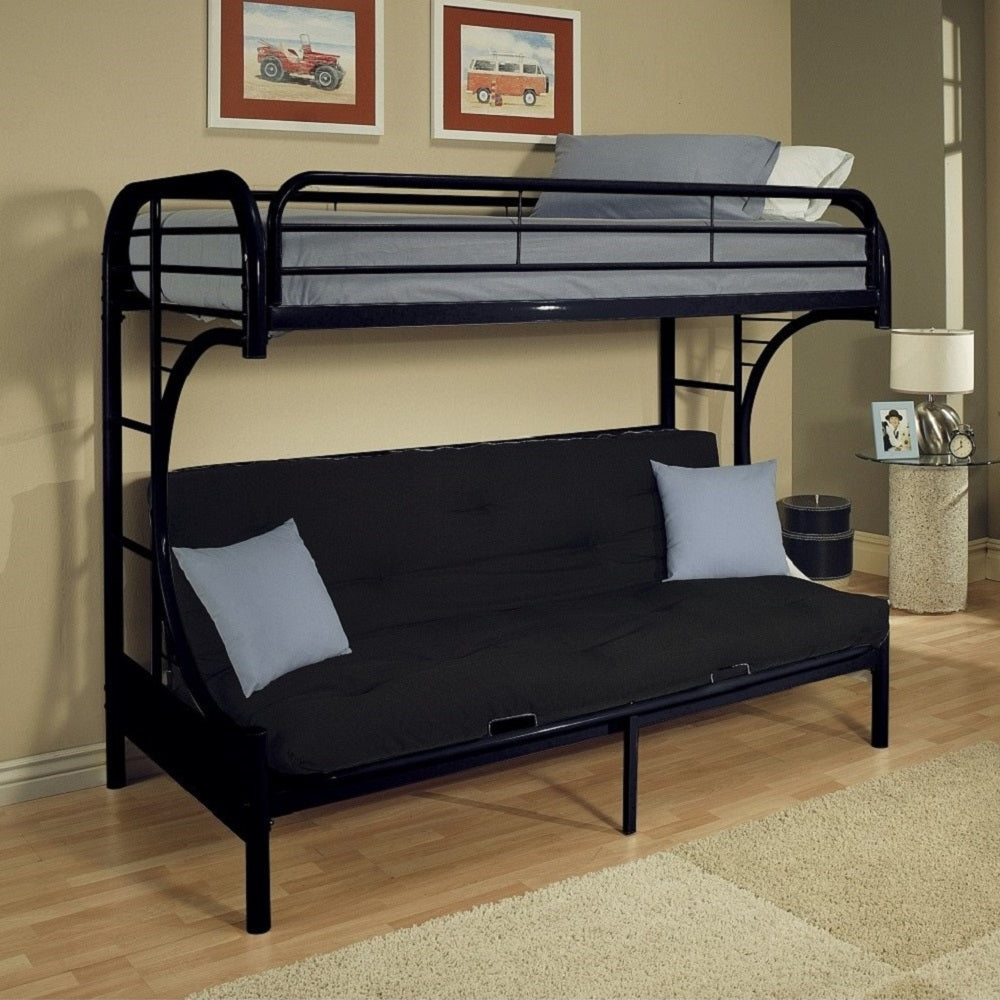 Eclipse Black Finish Twin/Full/Futon Bunk Bed