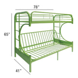 Eclipse Green Finish Twin/Full/Futon Bunk Bed