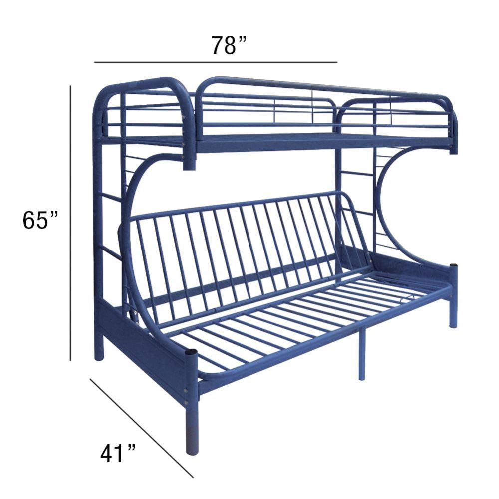 Eclipse Navy Finish Twin/Full/Futon Bunk Bed