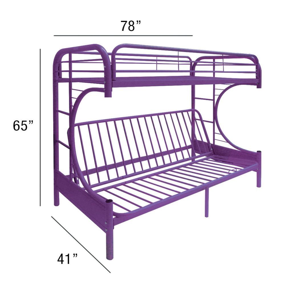 Eclipse Purple Finish Twin/Full/Futon Bunk Bed