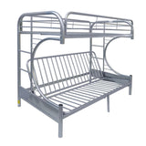 Eclipse Silver Finish Twin/Full/Futon Bunk Bed