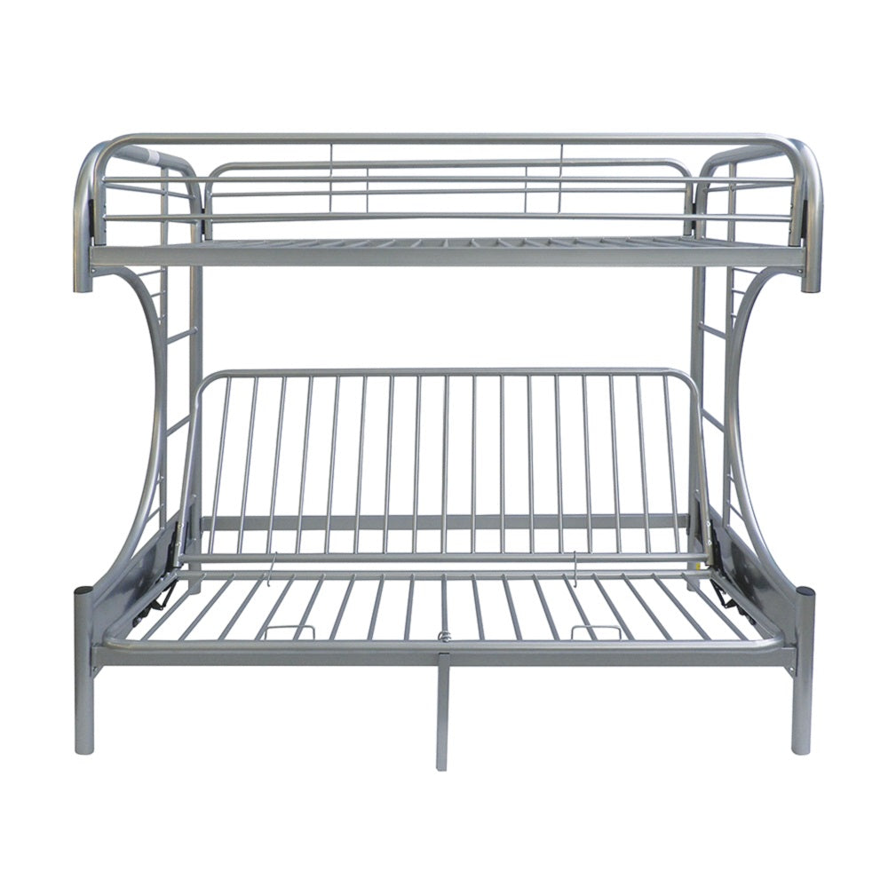 Eclipse Silver Finish Twin/Full/Futon Bunk Bed