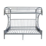 Eclipse Silver Finish Twin/Full/Futon Bunk Bed