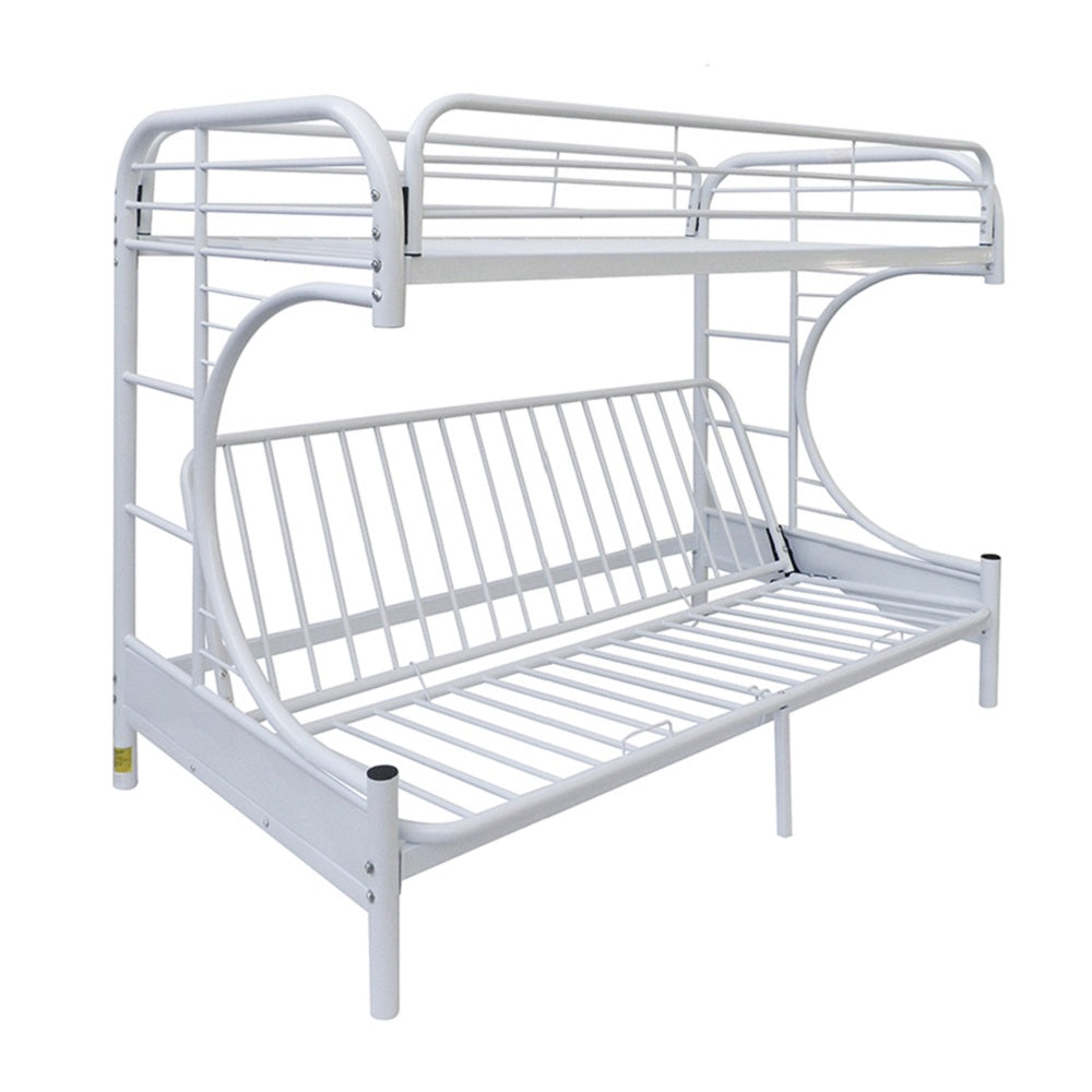 Eclipse White Finish Twin/Full/Futon Bunk Bed