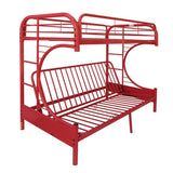 Eclipse Red Finish Twin/Full/Futon Bunk Bed