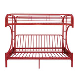 Eclipse Red Finish Twin/Full/Futon Bunk Bed