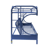 Eclipse Blue Finish Twin Xl/Queen/Futon Bunk Bed