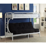 Eclipse White Finish Twin Xl/Queen/Futon Bunk Bed