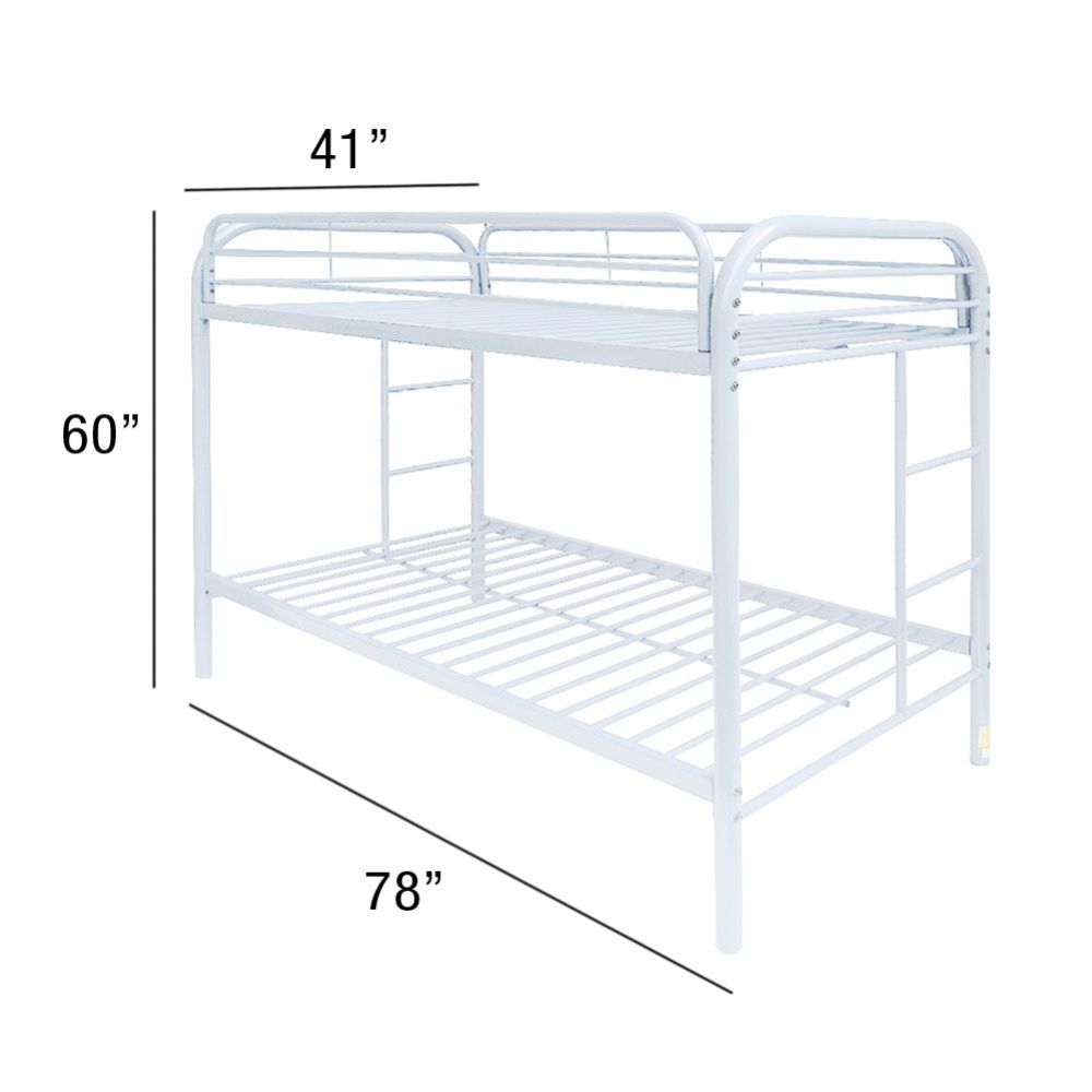 Thomas White Finish Twin/Twin Bunk Bed