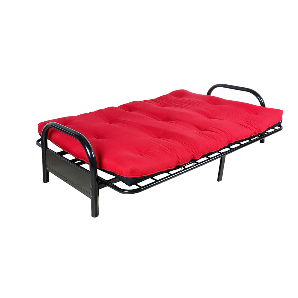 Nabila Red & Black Poplin Fabric Full Mattress