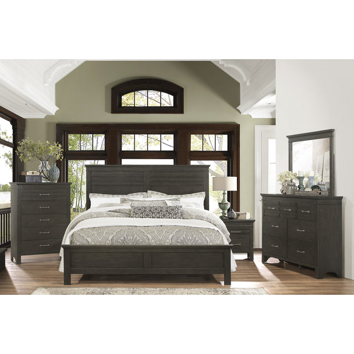 Farm Charcoal Gray Queen Bed