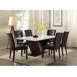 Britney Espresso Synthetic Leather & Walnut Finish Side Chair (Set-2)