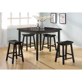 Gaucho Black Finish Counter Height Set