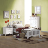 San White Finish Marino Twin Bed