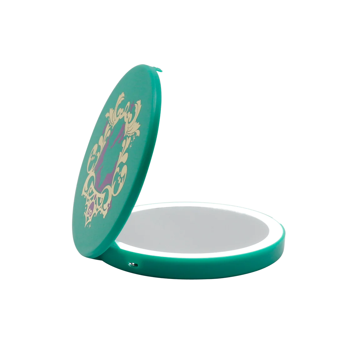 Ariel Compact Mirror with Wireless Power Bank Charging Base